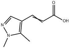 (E)-3-(1,5-Dimethyl-1H-pyrazol-4-yl)-acrylic acid Struktur