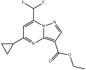 ethyl 5-cyclopropyl-7-(difluoromethyl)pyrazolo[1,5-a]pyrimidine-3-carboxylate Structure