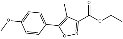 3-Isoxazolecarboxylicacid,5-(4-methoxyphenyl)-4-methyl-,ethylester(9CI) Structure