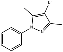 4-ブロモ-3,5-ジメチル-1-フェニル-1H-ピラゾール 化学構造式