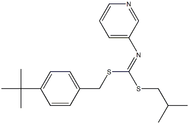 (4-(1,1-Dimethylethyl)phenyl)methyl2-methylpropyl-3-pyridinylcarbonimidodithioate Struktur