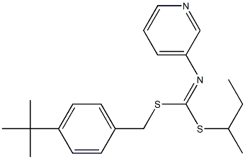 (4-(1,1-Dimethylethyl)phenyl)methyl1-methylpropyl3-pyridinylcarbonimidodithioate 结构式