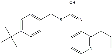 S-((4-(1,1-Dimethylethyl)phenyl)methyl)O-(1-methylpropyl)-3-pyridinylcarbonimidothioate Struktur