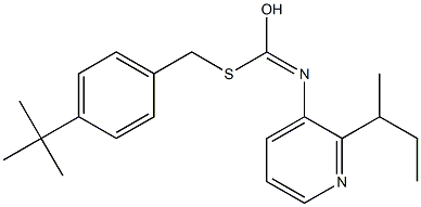 S-((4-(1,1-Dimethylethyl)phenyl)methyl)O-(1-methylpropyl)-3-pyridinylcarbonimidothioate 结构式