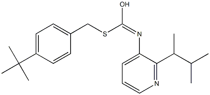 S-((4-(1,1-Dimethylethyl)phenyl)methyl)O-(1,2-dimethylpropyl)- 3-pyridinylcarbonimidothioate Struktur