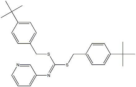 Bis((4-(1,1-dimethylethyl)phenyl)methyl)-3-pyridinylcarbonimidodithioate|