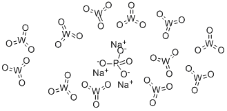 りんタングステン酸ナトリウム n水和物 化学構造式