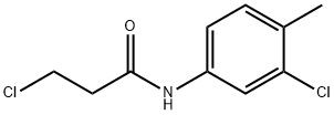 3-クロロ-N-(3-クロロ-4-メチルフェニル)プロパンアミド 化学構造式