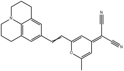 4-(Dicyanomethylene)-2-methyl-6-(julolidin-4-ylvinyl)-4H-pyran Struktur