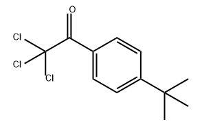 2,2,2-トリクロロ-1-[4-(1,1-ジメチルエチル)フェニル]エタノン 化学構造式