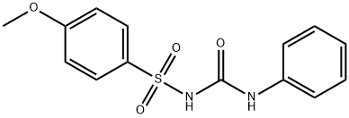 1-(4-メトキシフェニルスルホニル)-3-フェニル尿素 化学構造式