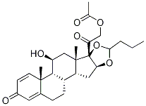 21-Acetoxy-11β-hydroxy-16α,17α-propylmethylenedioxpregna-1,4-diene-3,20-dione Structure