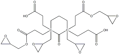 tetrakis(2,3-epoxypropyl) cyclohexane-1,1,3,3-tetrapropionate Struktur