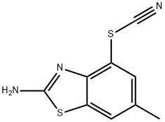 Thiocyanic acid, 2-amino-6-methyl-4-benzothiazolyl ester (9CI) Struktur
