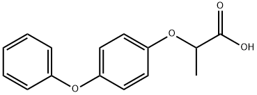 2-(4-苯氧基苯氧基)-丙酸, 51338-26-2, 结构式