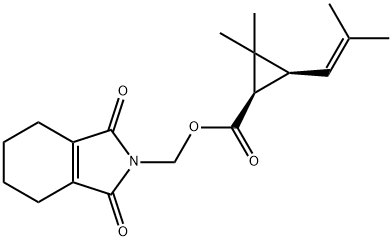 (1,3,4,5,6,7-hexahydro-1,3-dioxo-2H-isoindol-2-yl)methyl (1R-cis)-2,2-dimethyl-3-(2-methylprop-1-enyl)cyclopropanecarboxylate Structure