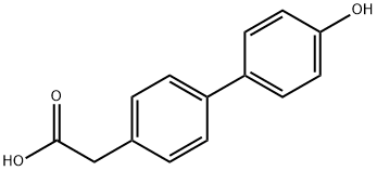 p-Hydroxybiphenylacetic acid, 51350-23-3, 结构式