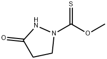 1-Pyrazolidinecarbothioic  acid,  3-oxo-,  O-methyl  ester Struktur