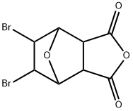 5,6-ジブロモ-7-オキサビシクロ[2.2.1]ヘプタン-2,3-ジカルボン酸無水物 化学構造式