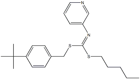 (4-(1,1-Dimethylethyl)phenyl)methyl pentyl-3-pyridinylcarbonimidodithioate Struktur