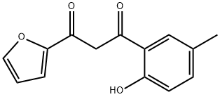 1-(2-フリル)-3-(2-ヒドロキシ-5-メチルフェニル)-1,3-プロパンジオン 化学構造式