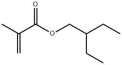 2-メチルプロペン酸2-エチルブチル 化学構造式