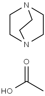 1,4-diazoniabicyclo[2.2.2]octane diacetate Struktur
