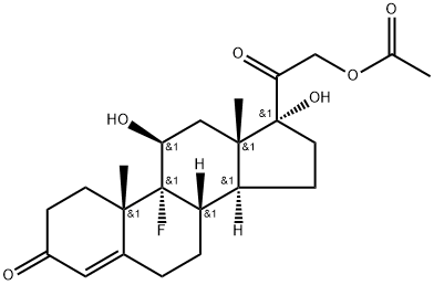 醋酸氟氢可的松, 514-36-3, 结构式