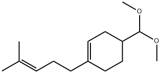 4-(dimethoxymethyl)-1-(4-methylpent-3-enyl)cyclohexene Structure