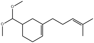 5-(dimethoxymethyl)-1-(4-methylpent-3-enyl)cyclohexene Struktur