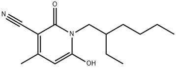 1-(2-ethylhexyl)-1,2-dihydro-6-hydroxy-4-methyl-2-oxonicotinonitrile Struktur