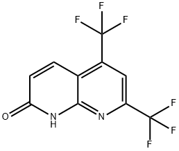 5,7-ビス(トリフルオロメチル)[1,8]ナフチリジン-2-オール 化学構造式