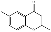 2,6-ジメチル-2,3-ジヒドロ-4H-1-ベンゾピラン-4-オン 化学構造式