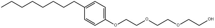 8-(4-オクチルフェノキシ)-3,6-ジオキサ-1-オクタノール 化学構造式