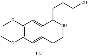 1-(GAMMA-HYDROXYPROPYL)-6,7-DIMETHOXY-1,2,3,4-TETRAHYDROISOQUINOLINE HYDROCHLORIDE, 51452-52-9, 结构式