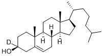 コレステロール‐3‐D1 化学構造式