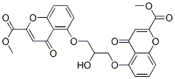 5,5'-[(2-ヒドロキシ-1,3-プロパンジイル)ビス(オキシ)]ビス[4-オキソ-4H-1-ベンゾピラン-2-カルボン酸メチル] 化学構造式