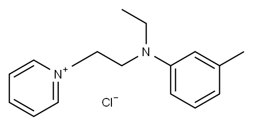 1-[2-[ethyl(3-methylphenyl)amino]ethyl]pyridinium chloride 结构式