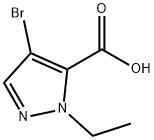 4-ブロモ-1-エチル-1H-ピラゾール-5-カルボン酸 化学構造式