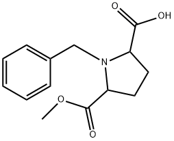 2,5-Pyrrolidinedicarboxylic acid, 1-(phenylMethyl)-, MonoMethyl ester Structure