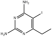 6-乙基-5-碘嘧啶-2,4-二胺 结构式