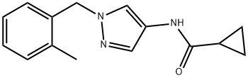 Cyclopropanecarboxamide, N-[1-[(2-methylphenyl)methyl]-1H-pyrazol-4-yl]-|