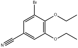 3-溴-4,5-二乙氧基苯甲腈, 514856-13-4, 结构式