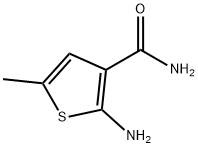 2-アミノ-5-メチルチオフェン-3-カルボオキサミド 化学構造式