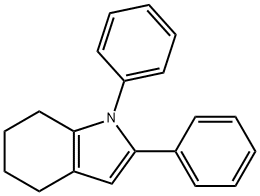4,5,6,7-テトラヒドロ-1,2-ジフェニル-1H-インドール 化学構造式