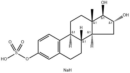 雌三醇 3-硫酸钠盐, 5150-64-1, 结构式