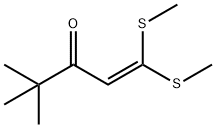 4,4-dimethyl-1,1-di(methylthio)pent-1-en-3-one Struktur