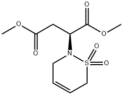BUTANEDIOIC ACID, (3,6-DIHYDRO-1,1-DIOXIDO-2H-1,2-THIAZIN-2-YL)-, DIMETHYL ESTER, (2S) Structure