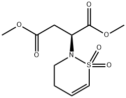 BUTANEDIOIC ACID, (3,4-DIHYDRO-1,1-DIOXIDO-2H-1,2-THIAZIN-2-YL)-, DIMETHYL ESTER, (2S) Structure