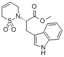 1H-INDOLE-3-PROPANOIC ACID, ALPHA-(3,6-DIHYDRO-1,1-DIOXIDO-2H-1,2-THIAZIN-2-YL)-, METHYL ESTER, (ALPHAS) Structure